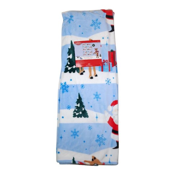 Rudolph Red-Nosed Reindeer Soft Plush Throw Blanket 50" X 70" Christmas Holiday - Picture 6 of 9